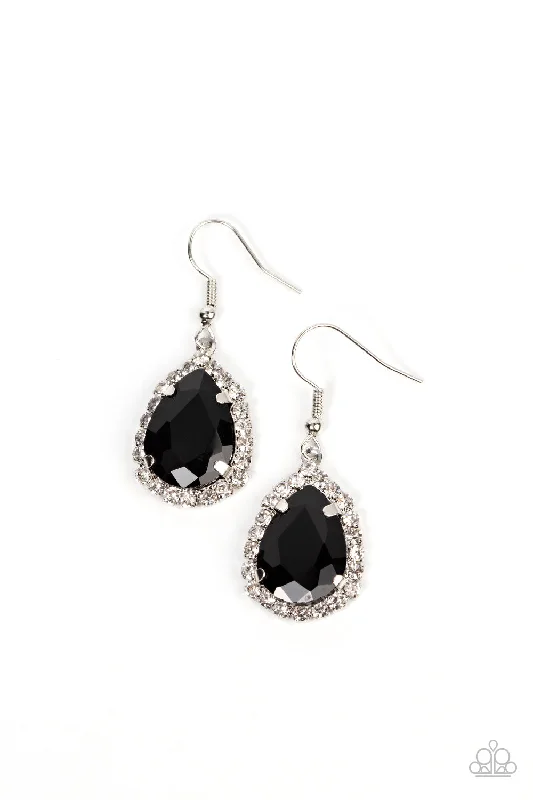 women’s silver hoop earrings -Bippity Boppity BOOM Black Earring