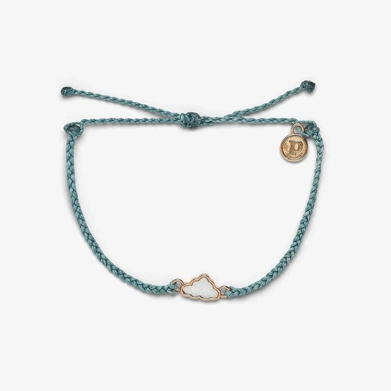 women’s bangles set -PuraVida, Opal Cloud Rose Bracelet, Smoke Blue