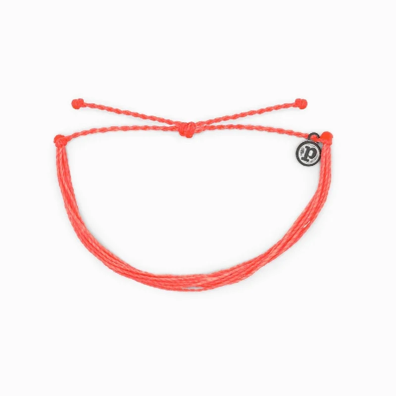 adjustable charm bracelets for women -PuraVida Bright Solid Bracelet, Strawberry