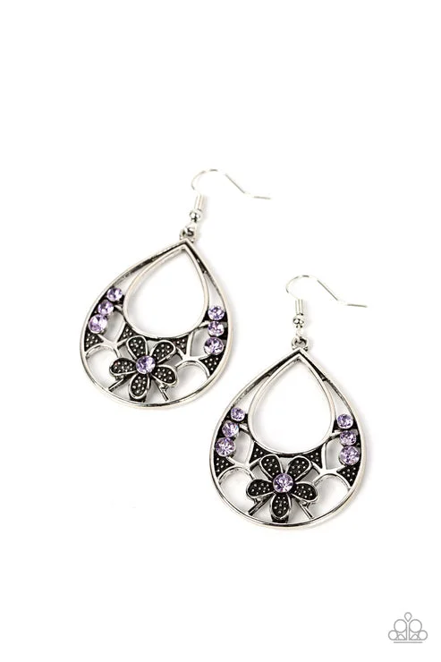 women’s dangle earrings -Meadow Marvel Purple Earring