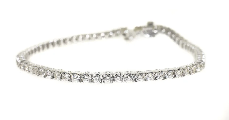 modern bangles for women -14kt White Gold Diamond Tennis Bracelet (2 carat)