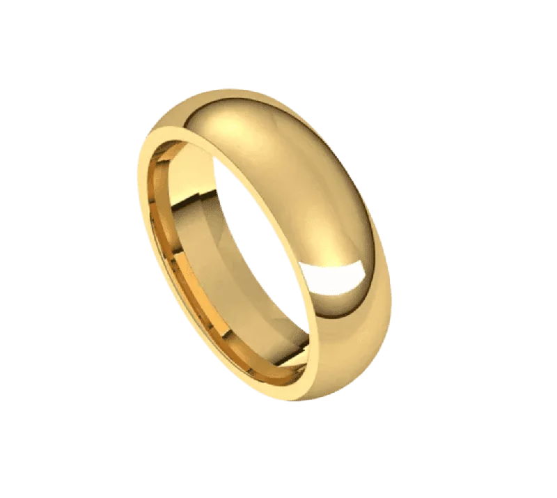 women’s designer gold rings -14K Classic Love Wedding Band 6mm Wide