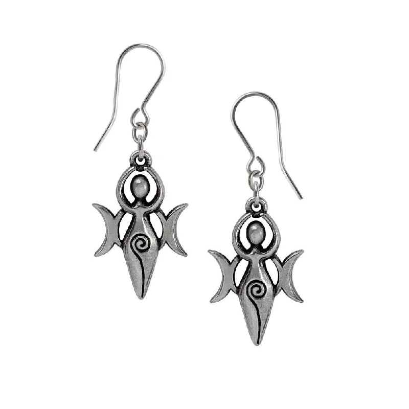 women’s opal drop earrings -Danu Goddess Earrings