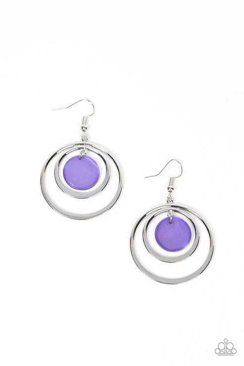 gold earrings for women -Mai Tai Tango Purple Earring