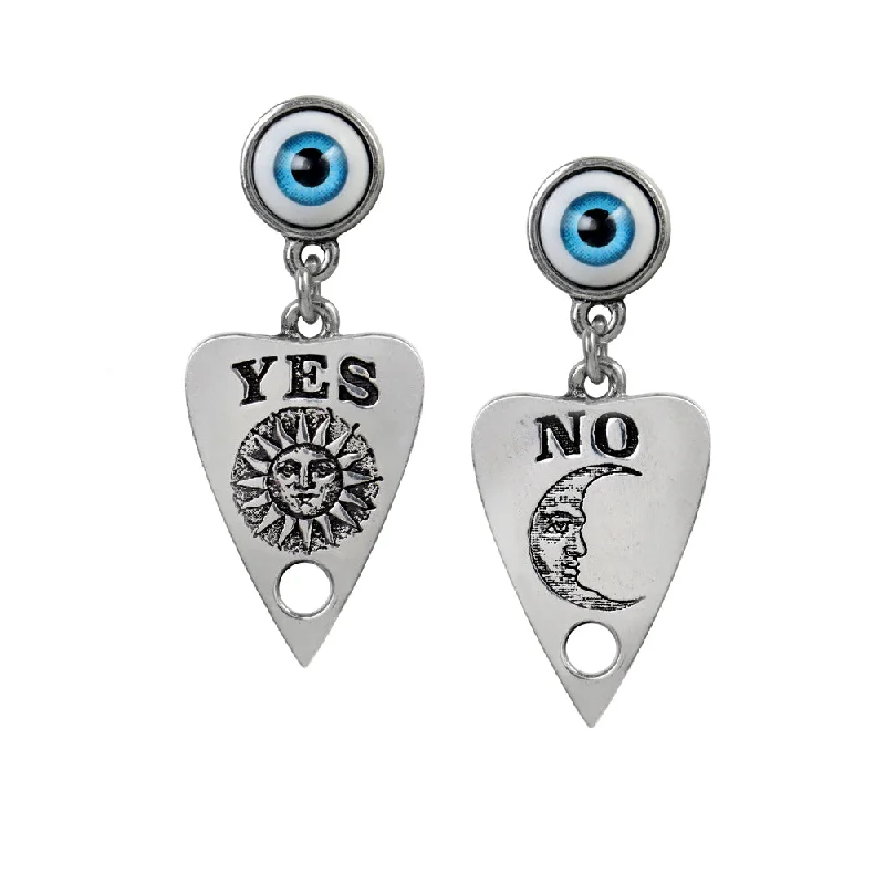 women’s gold chandelier earrings -Ouija Planchette Earrings