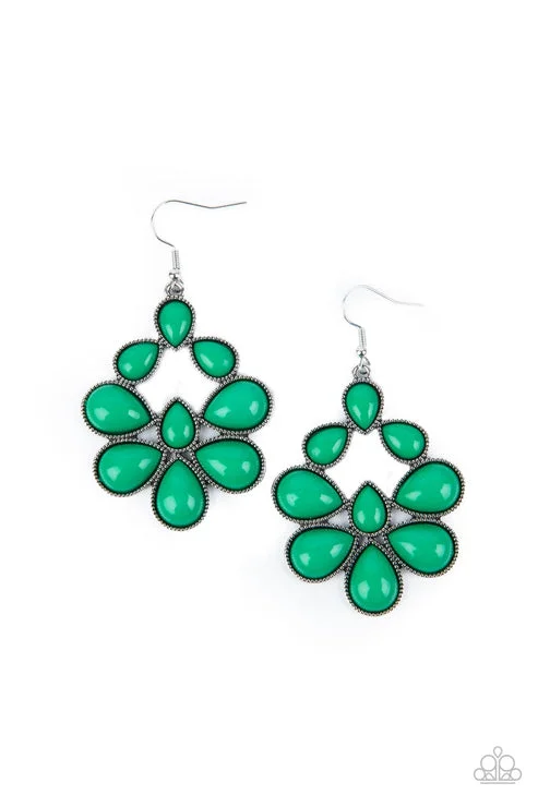 women’s bridal earrings -In Crowd Couture Green Earring