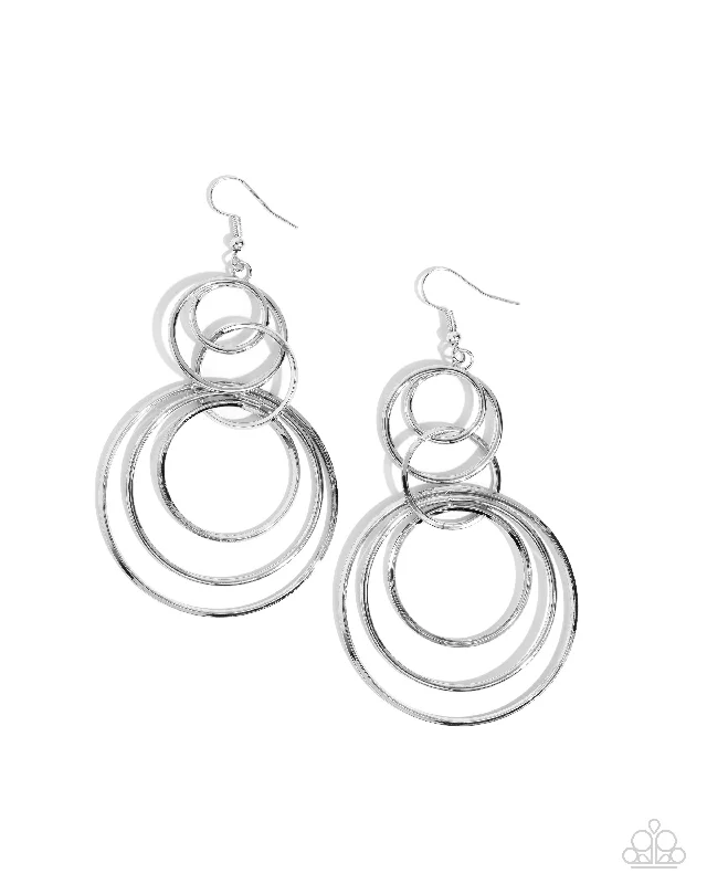 women’s diamond drop earrings -Disorienting Demure - Silver