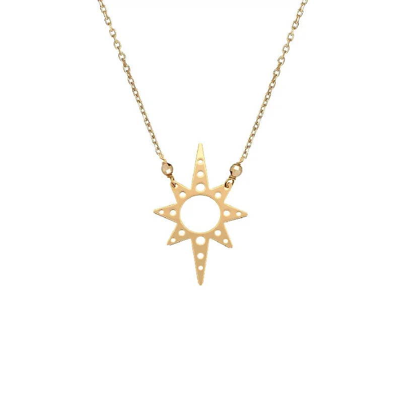 women’s necklace sets -Shooting Star Necklace - 18k Gold