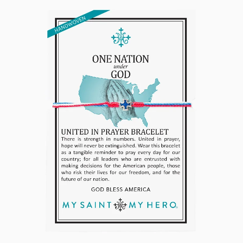 elegant bangles for women -One Nation Under God United in Prayer Bracelet