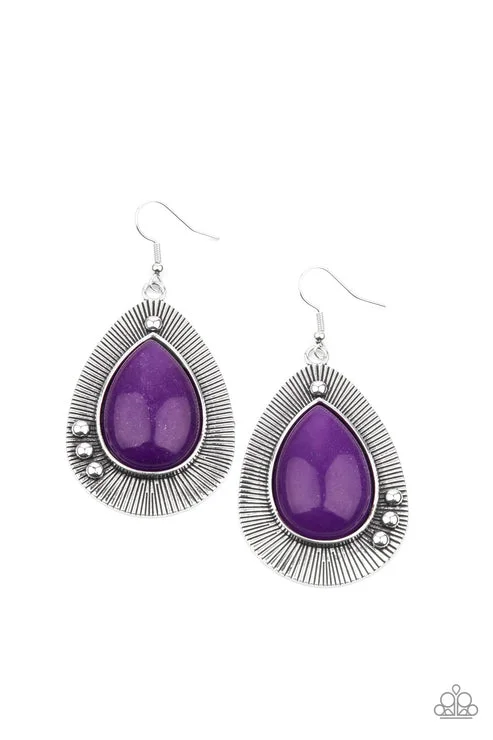 women’s custom earrings -Western Fantasy Purple Earring