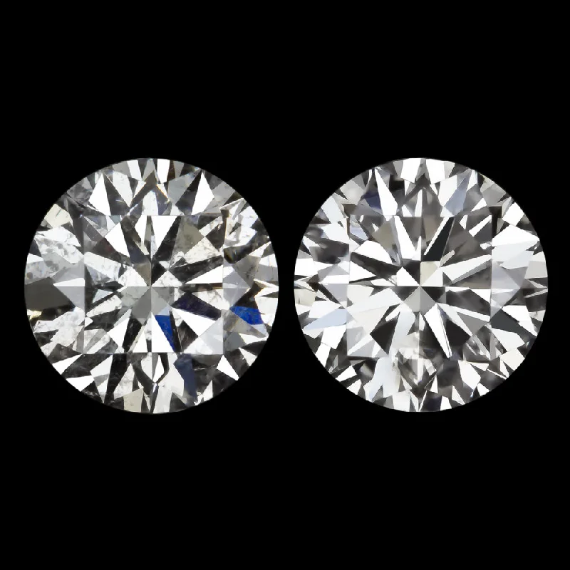 women’s custom engraved rings -1.84ct NATURAL DIAMOND STUD EARRINGS VERY GOOD ROUND BRILLIANT CUT PAIR LOOSE