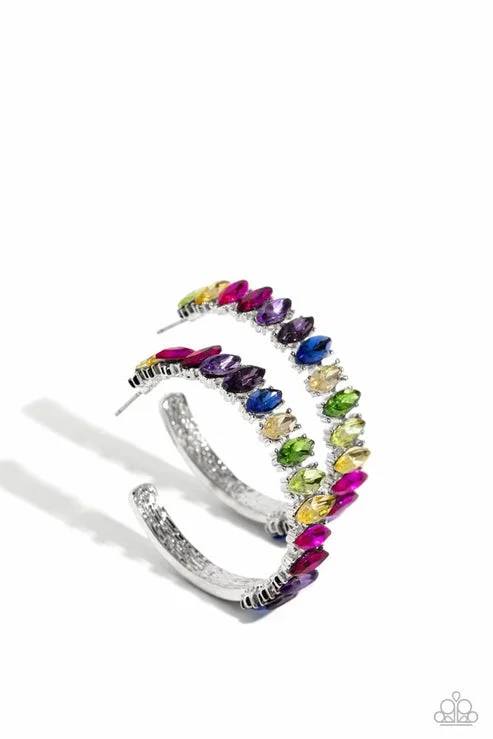 women’s diamond stud earrings -Rainbow Range Multi Hoop Earring