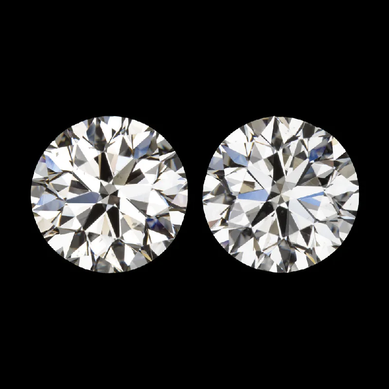 wedding rings with diamonds -3 CARAT DIAMOND STUD EARRINGS GIA CERTIFIED J SI1 EXCELLENT ROUND BRILLIANT CUT