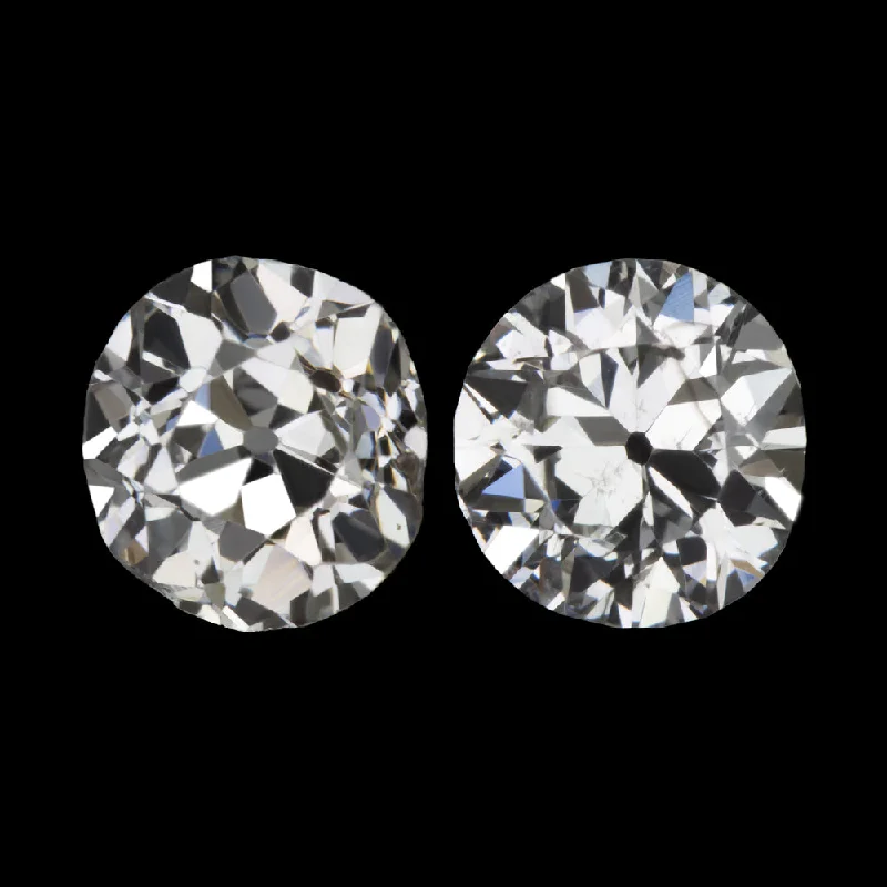 women’s statement rings -0.70ct OLD MINE CUT DIAMOND STUD EARRINGS H-I VS1-SI2 ANTIQUE PAIR LOOSE NATURAL