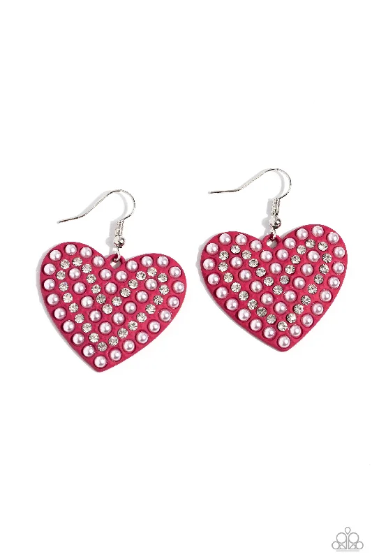 women’s sterling silver earrings -Romantic Reunion - Pink