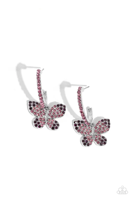 women’s diamond stud earrings -Whimsical Waltz - Purple