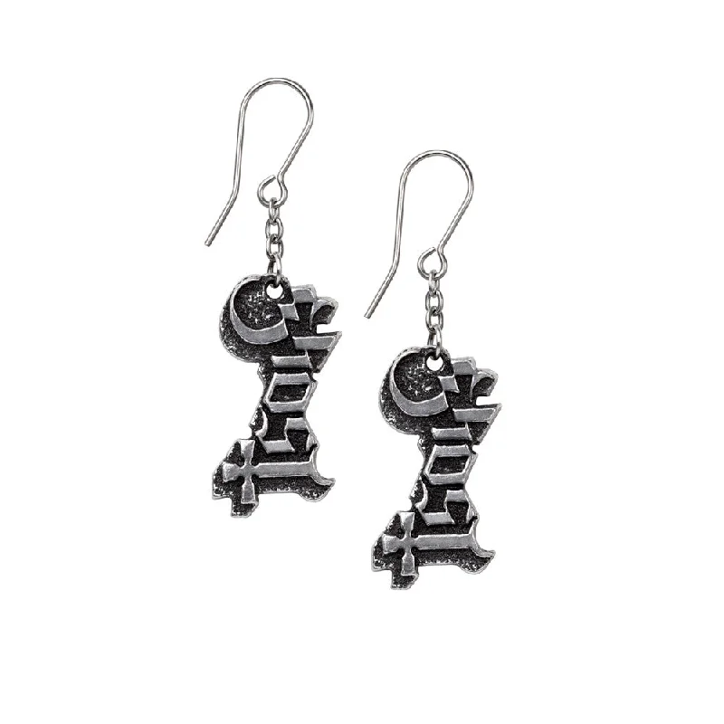 custom earrings for women -Ghost: Logo Earrings