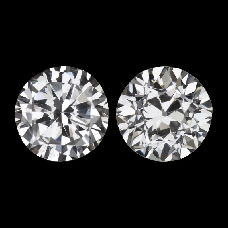 fashion rings for women -0.75c OLD EUROPEAN CUT DIAMOND STUD EARRINGS F-G SI VINTAGE MATCHING PAIR ESTATE