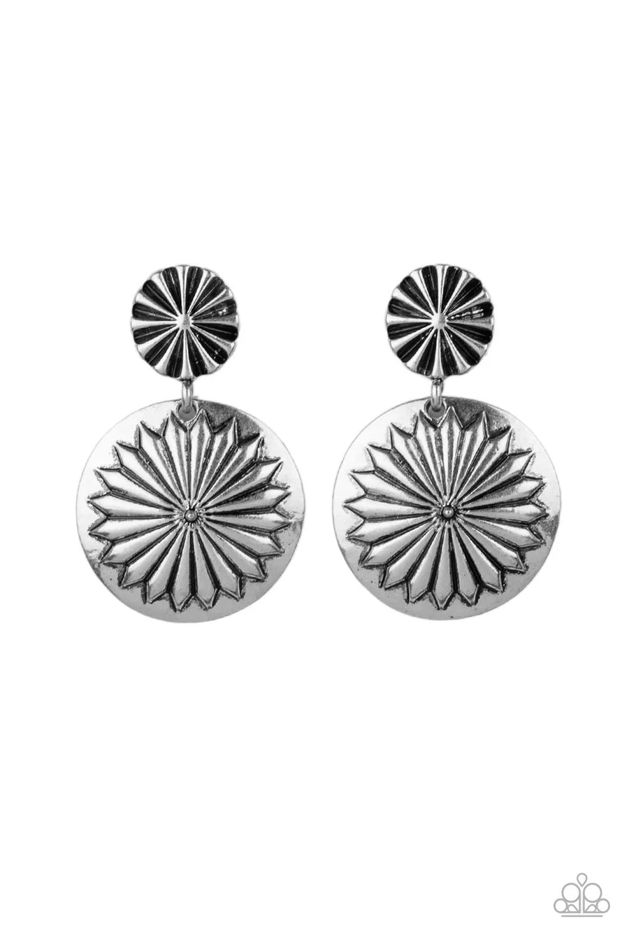 women’s fashion earrings -Fierce Florals - Silver