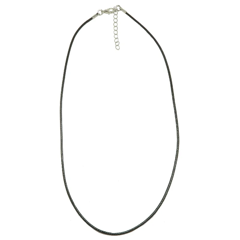 women’s infinity necklaces -Cotton Cord Necklace Simply Stylish Black Chain