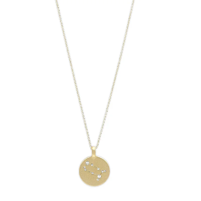 women’s double-strand necklaces -GEMINI Zodiac Sign Coin Necklace, gold-plated