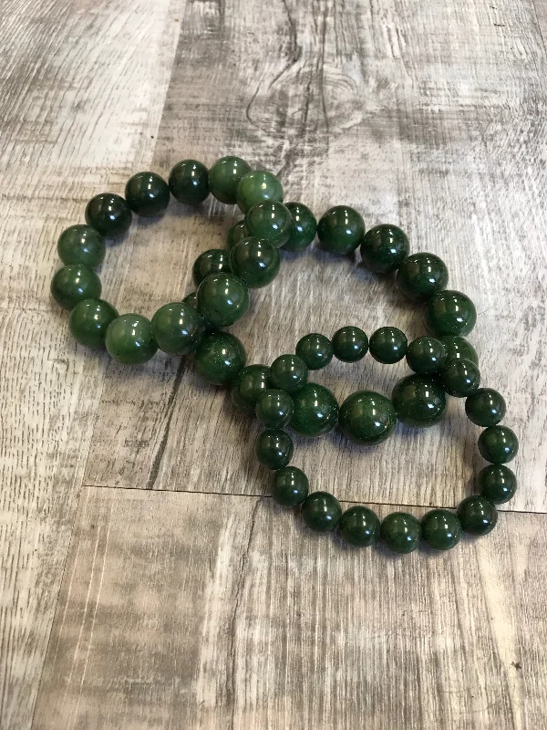 classic bangles for women -Jade Beaded Bracelet