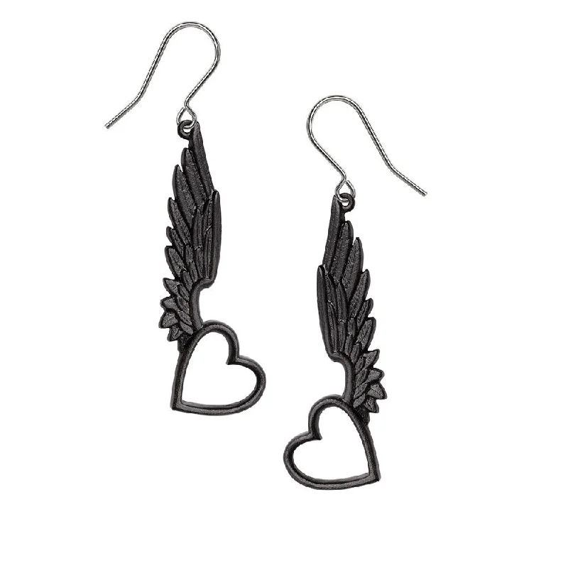 women’s pearl stud earrings -Passio Wings of Love Earrings