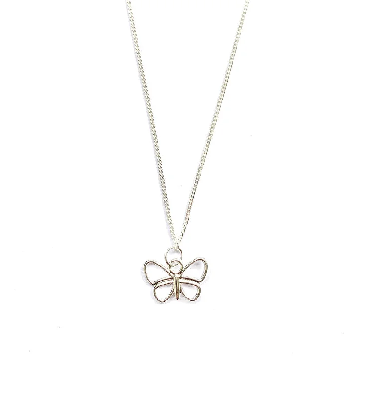 gold necklaces for women -‘She’s like a Butterfly’ - Sterling Silver Necklace