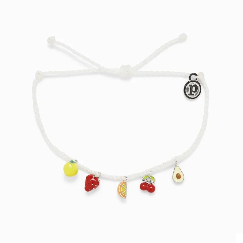 women’s silver bangles -PuraVida, Original Bracelet, Fruit Charms