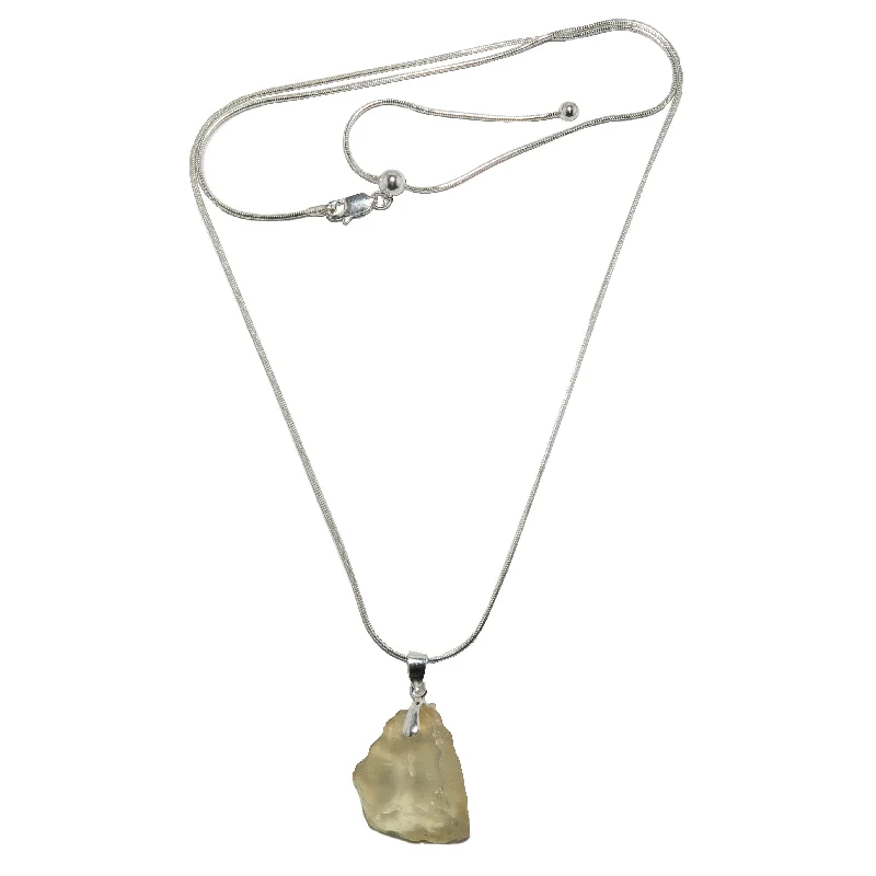 women’s luxury gold necklaces -Libyan Desert Glass Necklace Royal King Tut Sterling Silver