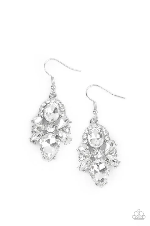 women’s gemstone drop earrings -Stunning Starlet White Earring