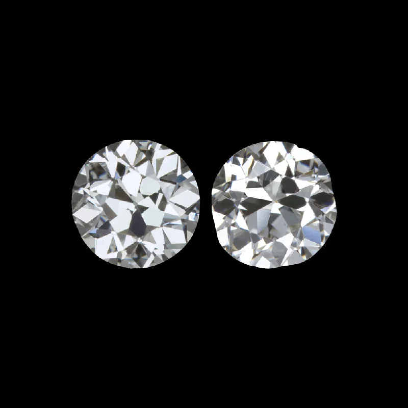 women’s custom rings with initials -0.36ct OLD TRANSITIONAL CUT G VS2 DIAMOND MATCHING PAIR STUD EARRINGS VINTAGE