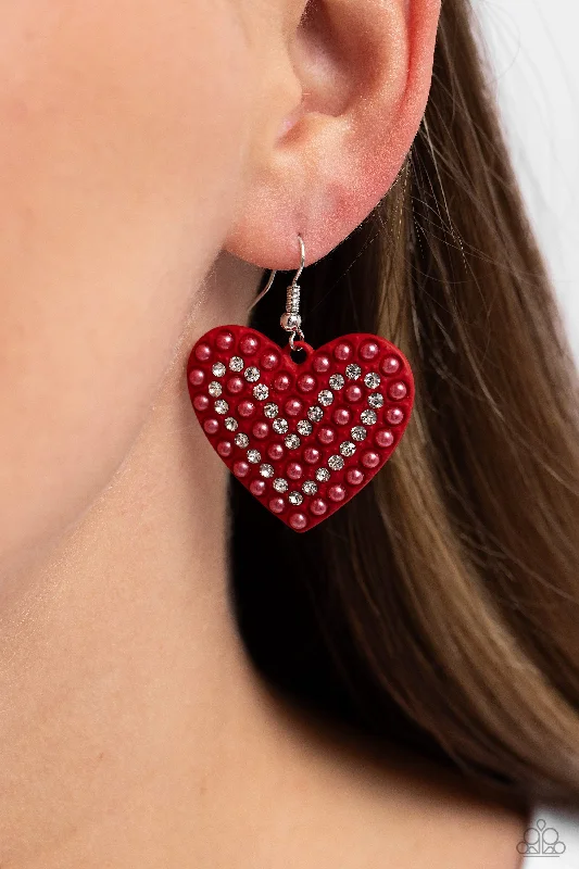 diamond earrings for women -Romantic Reunion - Red