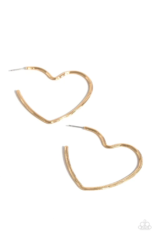 women’s trendy gold earrings -Summer Sweethearts - Gold