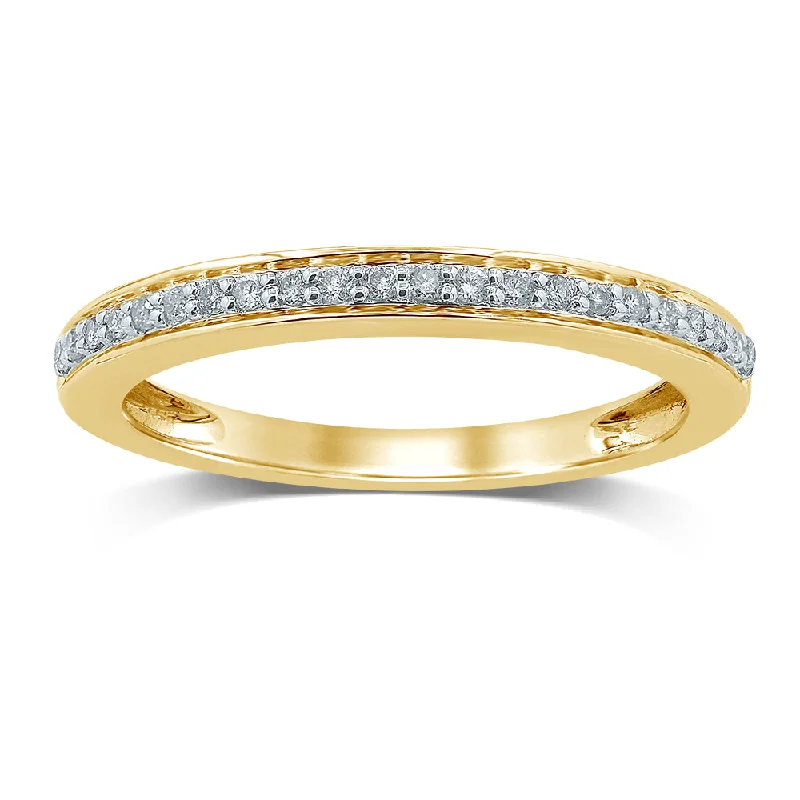 women’s emerald engagement rings with diamonds -9ct Yellow Gold Diamond Eternity Ring with 22 Brilliant Diamonds