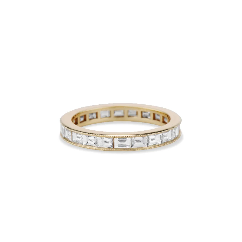 women’s platinum rings -BAGUETTE DIAMOND ETERNITY BAND