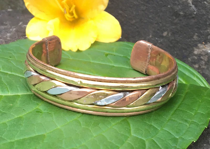 women’s stretch bracelets -Three Metal Twist Bracelet #4