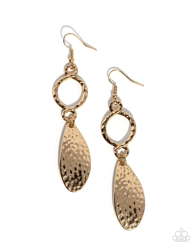 women’s crystal drop earrings -Thrift Shop Trove - Gold