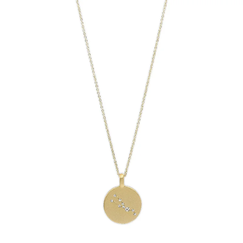 women’s crystal pendant necklaces -TAURUS Zodiac Sign Coin Necklace, gold-plated