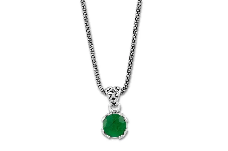 women’s heart pendant necklaces -Glow Necklace- Emerald