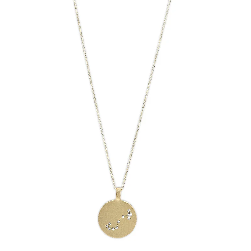 women’s heart-shaped necklaces -SCORPIO Zodiac Sign Coin Necklace, gold-plated