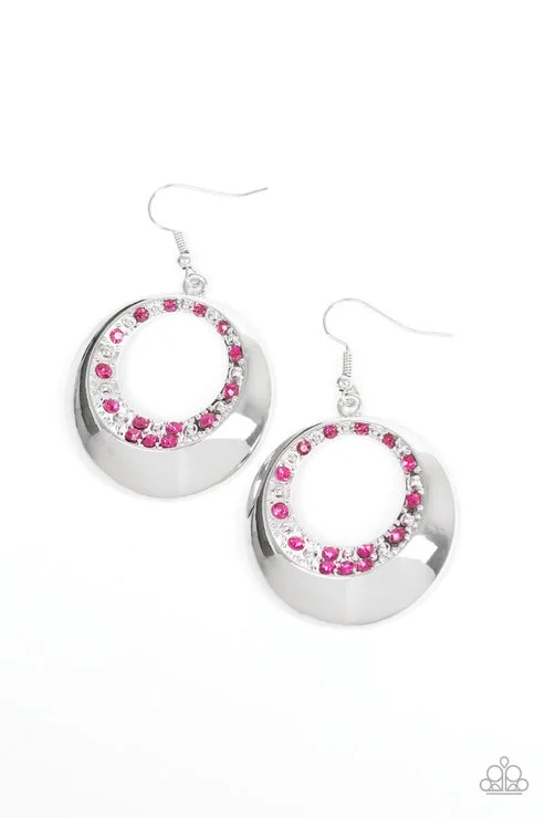 women’s diamond earring sets -Ringed In Refinement Pink Earring