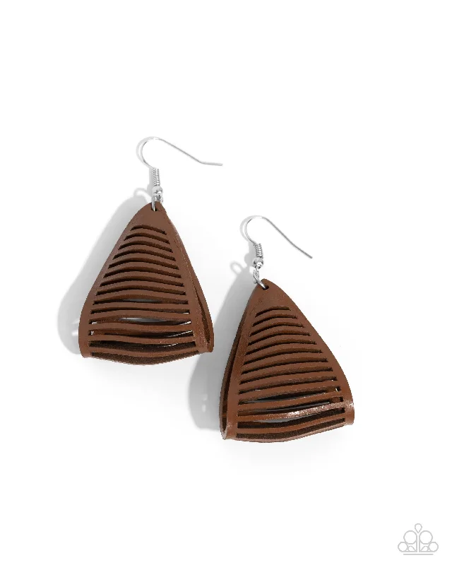 women’s gold earrings with diamonds -In and OUTBACK - Brown