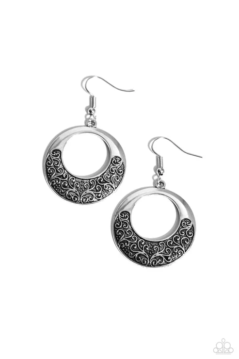 women’s sapphire earrings -Secret Vineyards Silver Earring