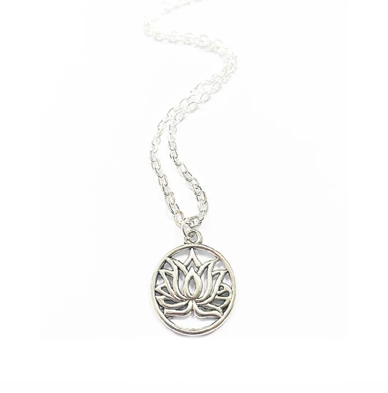 women’s necklaces -Lotus Flower Pendant Necklace