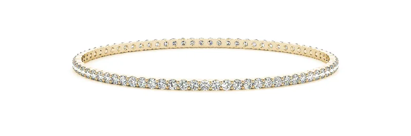 gold bangles for women -14kt Yellow Gold Diamond Eternity Bangle (2 1/2 ctw)