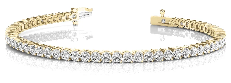 luxury silver bangles for women -6 Carat Yellow Gold Diamond Tennis Bracelet