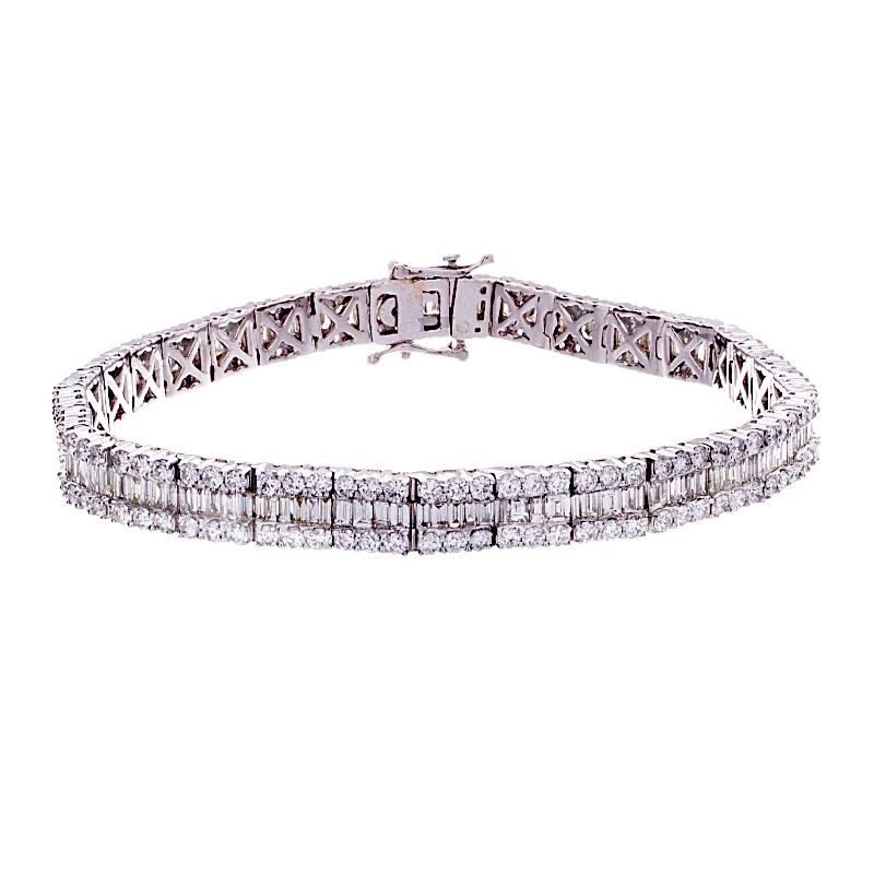 gold bangles with diamonds for women -Diamond Bracelet - TDB1843 8