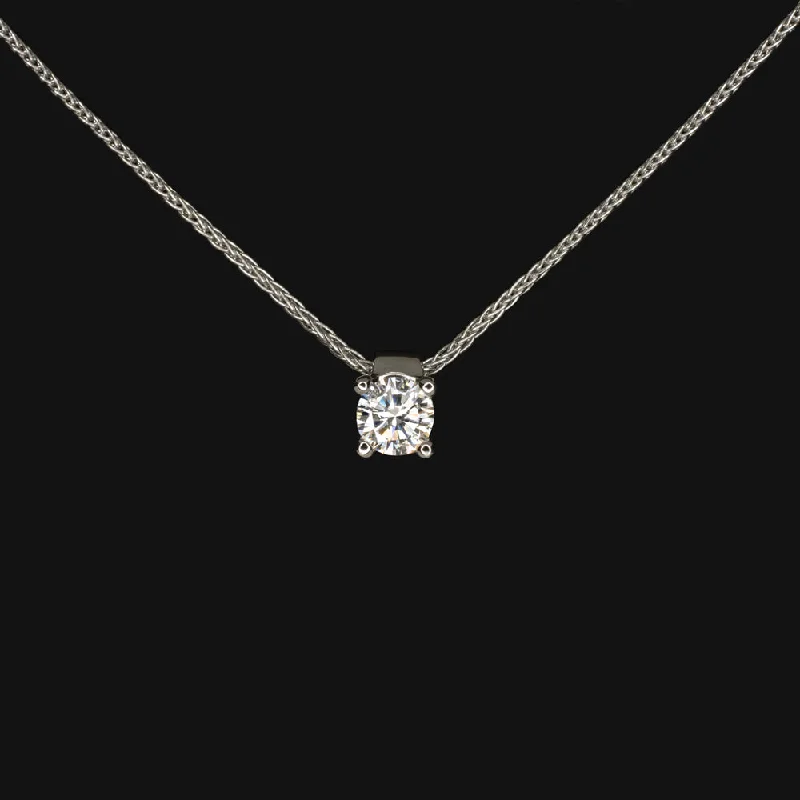 women’s wedding ring sets -DIAMOND SOLITAIRE NECKLACE PLATINUM 1/2ct VERY GOOD CUT ROUND PENDANT NATURAL