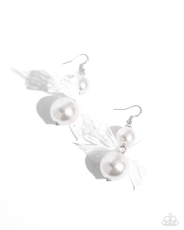 women’s modern earrings -Elegance Ease - White